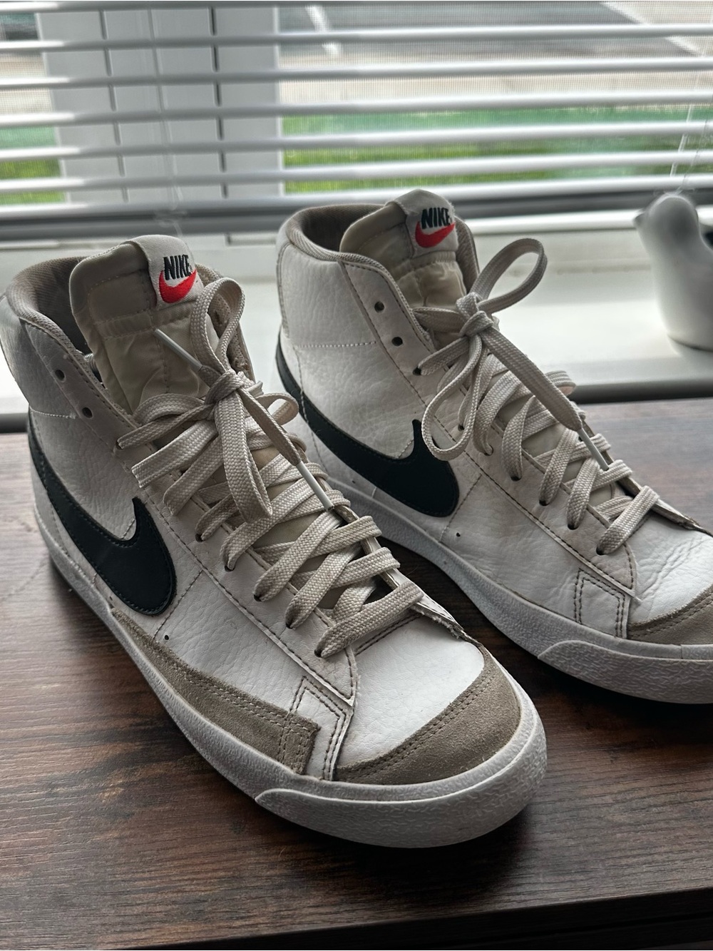 Nike Blazer Mid '77 GS 'White Black' Vintage Hightop Sneaker 7Y